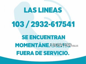 Defensa Civil sin servicio de teléfonos de emergencia