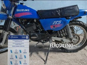 Encontraron en Río Colorado moto robada en el mes de diciembre en Punta Alta 