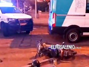 Moto y ambulancia protagonizaron accidente de tránsito