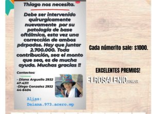 Campaña solidaria para operar de los párpados a un nene de 9 años