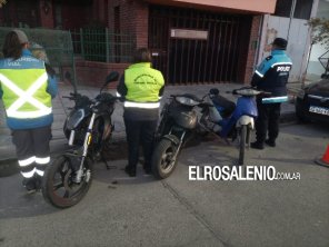 En operativos de Policía, Tránsito y Vialidad secuestraron 3 motos por distintas infracciones