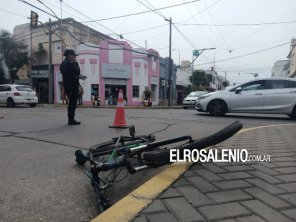 Una ciclista herida en un accidente en pleno centro
