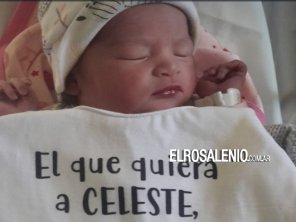 Llegó Celeste, la primera bebé del año en nuestro medio