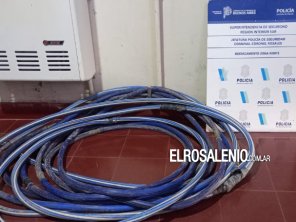 Un vecino retuvo a un joven que le robaba una manguera y fue aprehendido por la Policía 