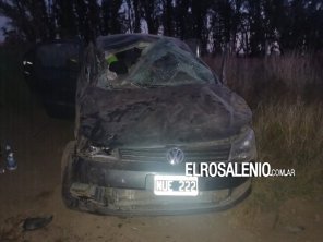 Un bahiense volcó su auto volviendo desde Pehuen Co en la curva de “El Resongo”