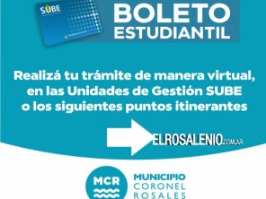 Inició la inscripción para el Boleto Estudiantil en Rosales