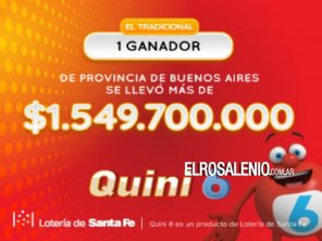 Coronel Suárez: un apostador se llevó más de 1500 millones de pesos en el Quini 6