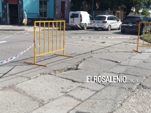 Por hundimiento en el hormigón, corte total de tránsito en Alberdi al 500