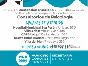 El Municipio brinda apoyo psicológico a las familias afectadas por el temporal