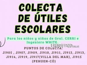 Once Jardines de Infantes se unieron para realizar una colecta de útiles escolares para White y Cerri