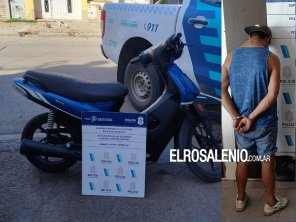 Aprehendieron a un sujeto cuando circulaba por barrio Gaudi en una moto robada