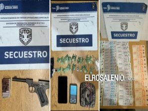 Detuvieron a un joven con drogas, armas y una gran suma de dinero en efectivo 