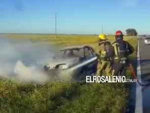 Nuevo incendio total de un automóvil en la Ruta 249