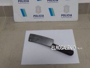 Aprehendieron a un hombre por amenazar a sus padres con un arma blanca