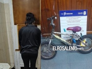 Robó una bicicleta para niños de un patio y la atraparon