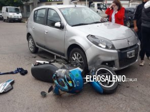 Motocicista resultó con fracturas en una de sus piernas en accidente