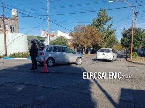 Chocaron dos autos en la esquina de 25 de mayo y 11 de septiembre