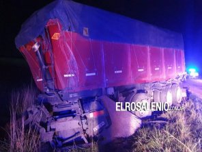 Fuerte choque entre tres camiones en la Ruta 51: un herido grave
