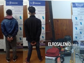 Fueron aprehendidos cuando caminaban llevando elementos robados
