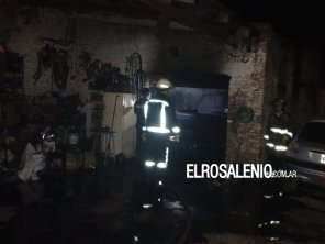 Se incendió un taller mecánico durante la madrugada