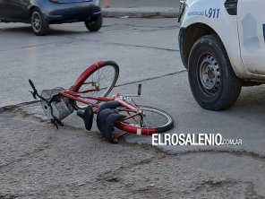 Una ciclista fue trasladada al hospital luego de protagonizar un accidente de tránsito