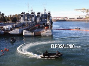 Realizaron simulacro de salvamento ante derrame de hidrocarburos en Puerto Belgrano