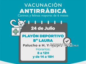 Jueves de vacunación antirrábica en el Playón de Barrio Laura