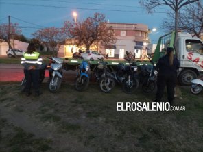 Secuestraron 8 motos y 1 auto por falta de documentación