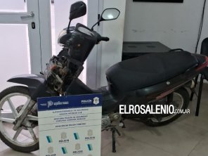 Recuperan una moto robada y aprehenden a un joven por agredir a su madre
