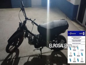  Hallan una moto robada en el Parque San Martín