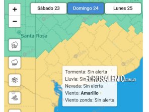 El SMN emitió Alerta Amarillo por fuertes vientos del Oeste
