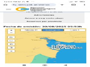 Alerta amarillo por lluvias para la tarde del domingo y la mañana del lunes