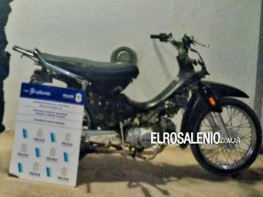 Menor de 17 años aprehendido por una moto con numeración de chasis suprimida