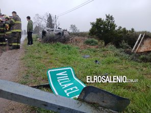 Un joven volcó en la Ruta 229 y fue hospitalizado