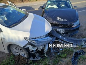 Choque frontal en la Ruta 229 por maniobra imprudente de un tercero