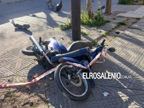 Accidente en Humberto y San Martín: una motociclista hospitalizada
