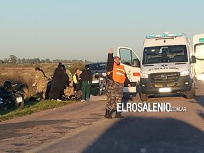 Accidente entre una moto y una bicicleta en el camino a Baterías