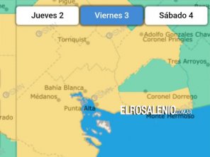 Alerta amarillo por vientos fuertes para el viernes