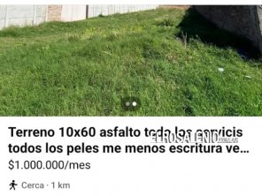 Denunció que ofrecían su terreno para vender por redes sociales