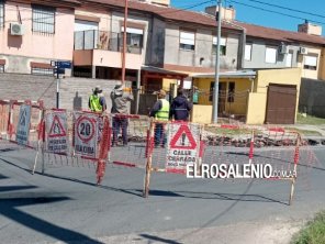 Reparan un tramo del nuevo pavimento en Paso y Puerto Madryn 