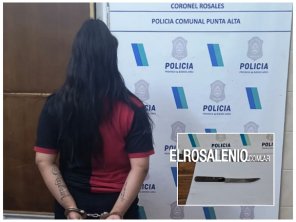 Una joven aprehendida por agredir a su hermano con un cuchillo
