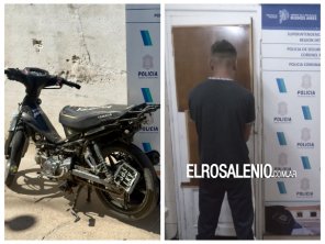 Aprehendido por circular en una moto con numeración limada