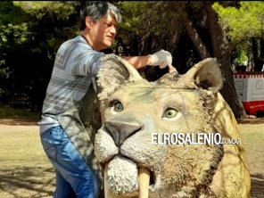 Pehuen Co: restauraron los ejemplares de la megafauna en Plaza Carrasco