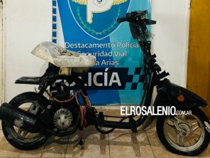 Hallaron una motocicleta abandonada a la vera de la ruta 229