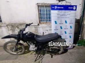 Encontraron abandonada en Nueva Bahía una moto robada hace más de un mes