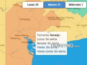  El SMN cambió el Alerta a Naranja para la madrugada de este martes 