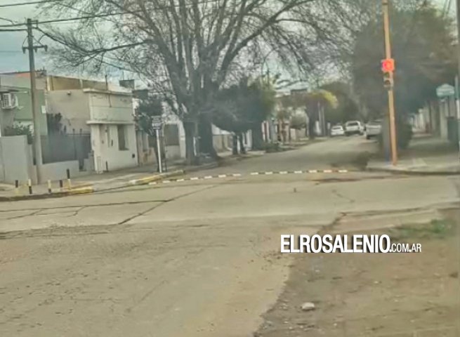 Colocaron reductor de velocidad en calle Brown pasando Villanueva