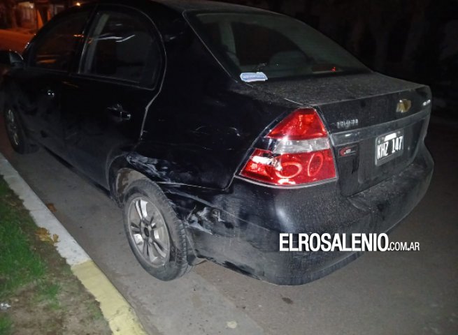 Accidente entre auto y moto en la noche del sábado